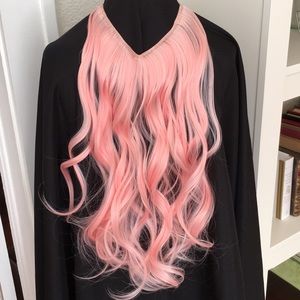 Hair Extension Curly 18” Pink Synthetic